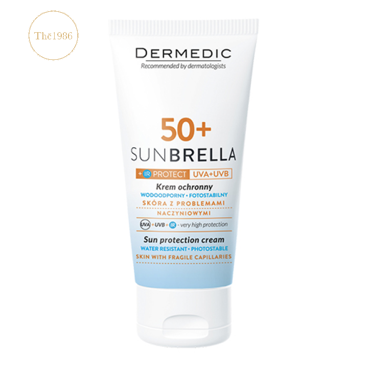 [Hcm]Kem Chống Nắng Cho Da Nhạy Cảm Dermedic Sunbrella Spf50+ Sun Protection Cream Skin With Fragile Capillaries