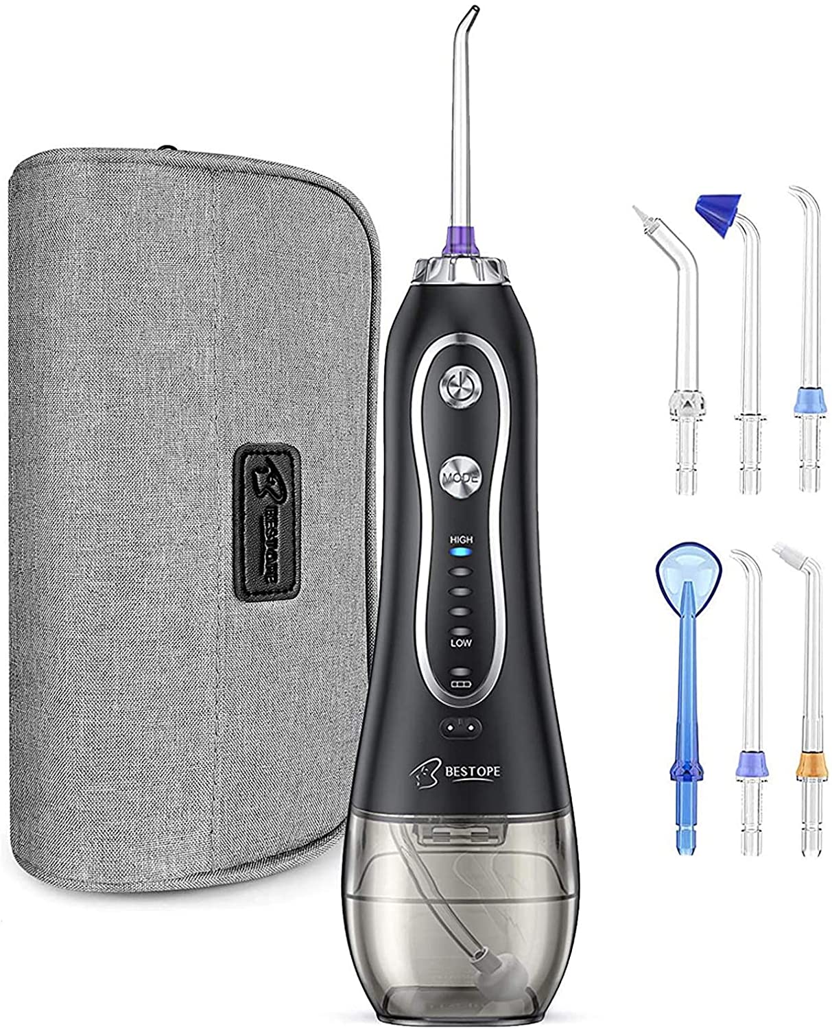 [Tặng Kèm 6 Đầu Đầu Phun Hàng Nhật Có Túi] Máy Tăm Nước Bestope Mẫu 2020 Có Chức Năng Hẹn Giờ