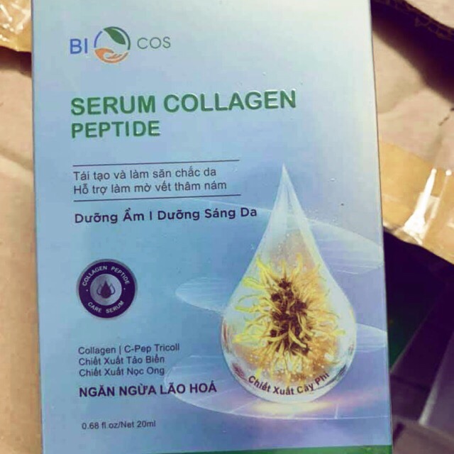 Serum Collagen Peptide Dưỡng Căng Bóng Da Ngừa Lão Hóa Biocosmetics 20Ml