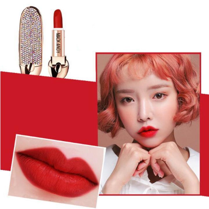 Son Thỏi Mềm Môi Mack Diamond Glow Lipstick 3.6G (#409 - Plasma Red)