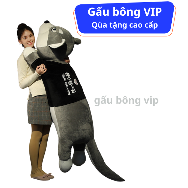 Gấu Bông Con Chó Husky Size 1m5 To  Khổng Lồ Gấu Bông VIP TPHCM Chó Bông Husky Gấu Bông Chó Ngáo Thú
