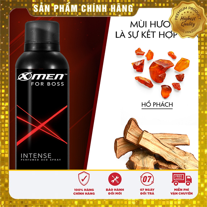 Xịt Khử Mùi Xmen For Boss Intense Mùi Hương Năng Động Phóng Khoáng 150Ml Giá Tốt Thơm Lâu Siêu Lưu Hương Siêu Thơm Lâu