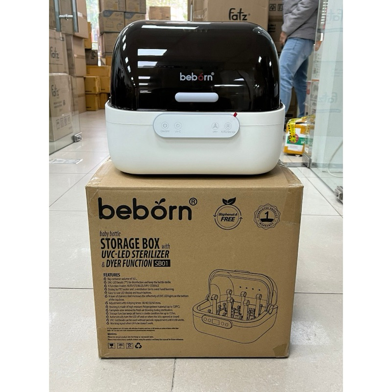 Máy úp bình sữa tiệt trùng UVC sấy khô bảo quản Beborn SB01