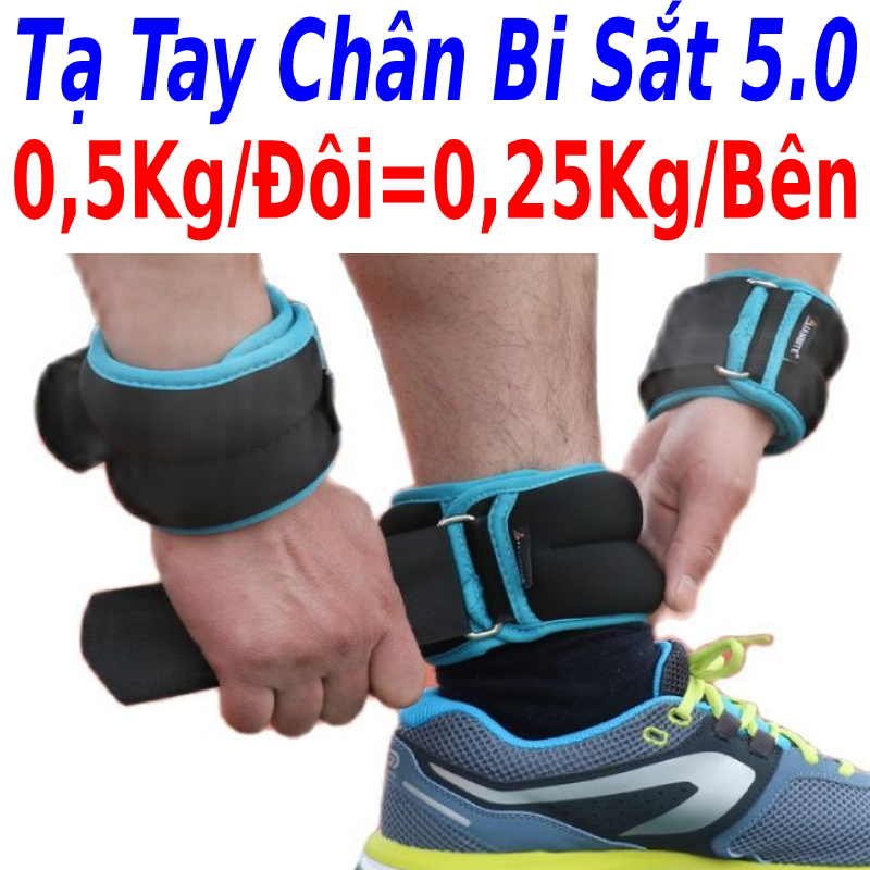 Cặp tạ đeo chân tay bi sắt 6kg/4kg/3kg/2kg/1kg phiên bản bi sắt siêu êm siêu gọn dành cho dân gym yo