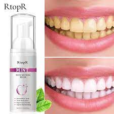 [HCM]RtopR Bọt Tẩy Trắng Răng Làm Sạch Răng Khử Mùi Hôi Miệng Mousse Teeth Whitening Clean Teeth 60ml