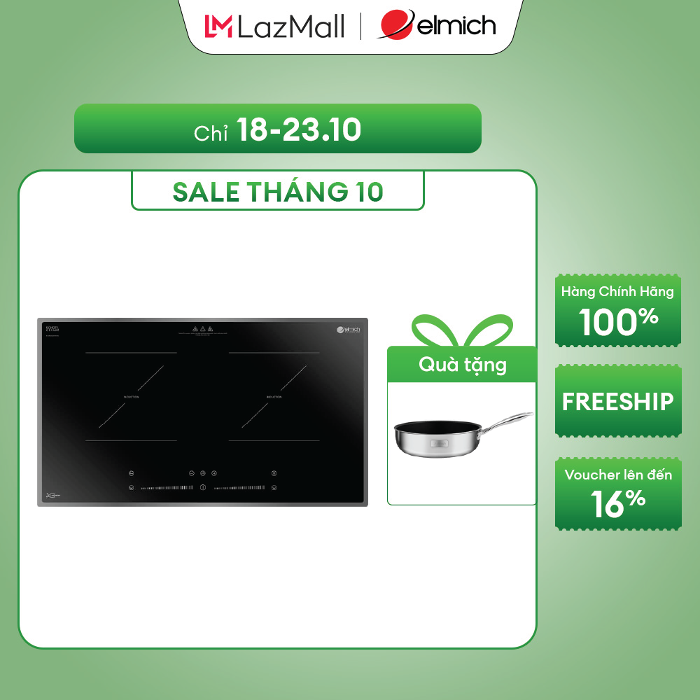 (Sale giữ chuỗi- Chỉ 01-10.11)Bếp từ đôi Elmich ICE-3492