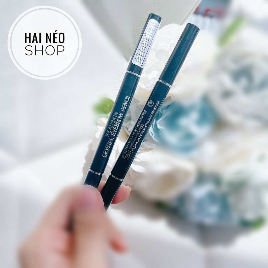 [Hcm]Chì Mày 2 Đầu Siêu Hời - Eyebrow Crystal Eyebrow Pencil - Màu 02 Brown Nâu (Hàn Quốc)