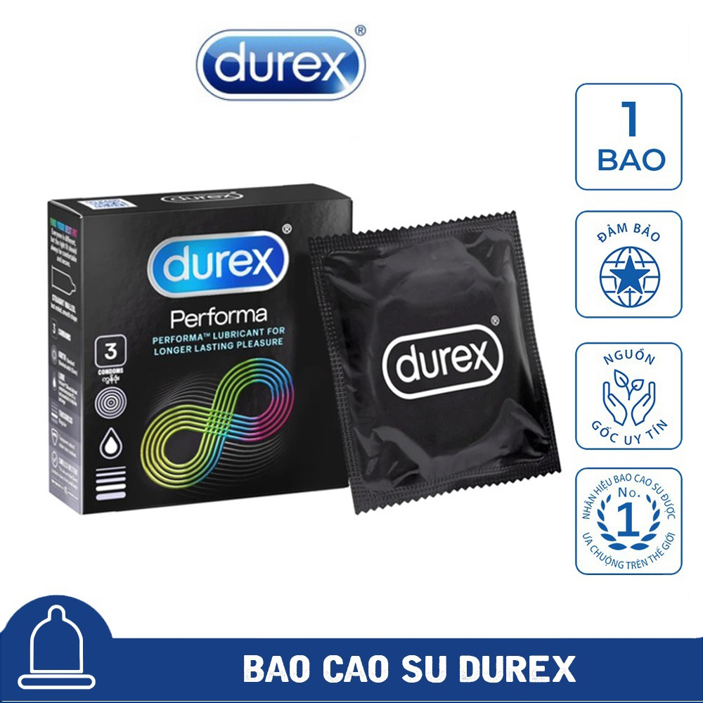 Bao cao su chống xuất tinh sớm Durex Tăng Cường Sinh Lực – 01 Chiếc  [FREESHIP]  CHE TÊN SẢN PHẨM