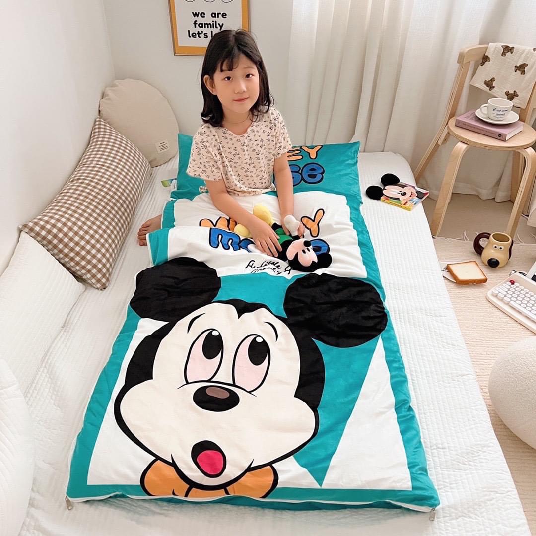 Túi ngủ cho bé kích thước 75x150 chất liệu nỉ nhung cao cấp-Mẫu mới nhất Xịn Decor
