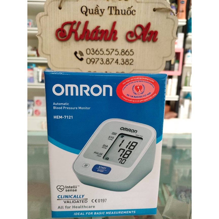 Máy đo huyết áp bắp tay Omron HEM 7121 (Trắng)