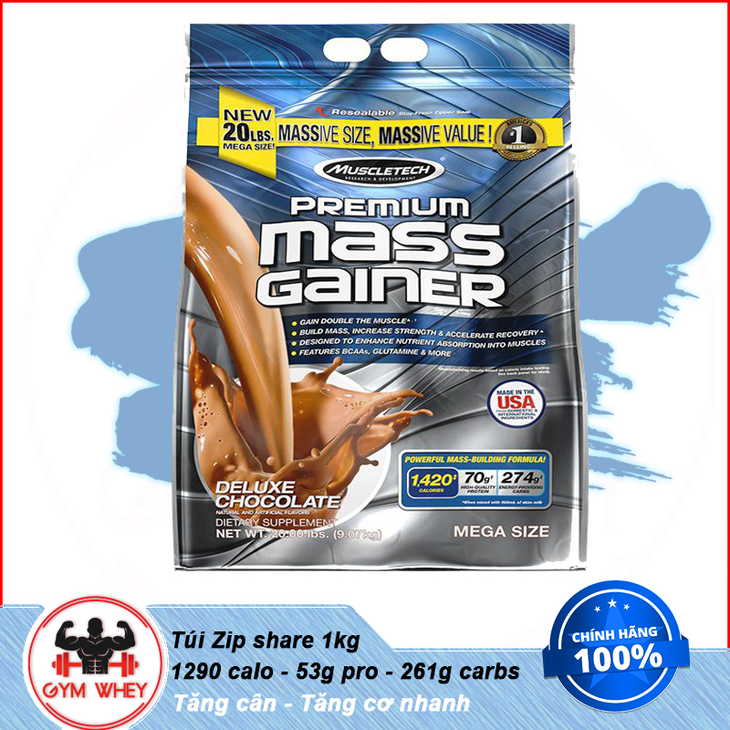 [HCM]Sample Sữa Tăng Cân| Muscletech – Premium Mass Gainer - 1KG