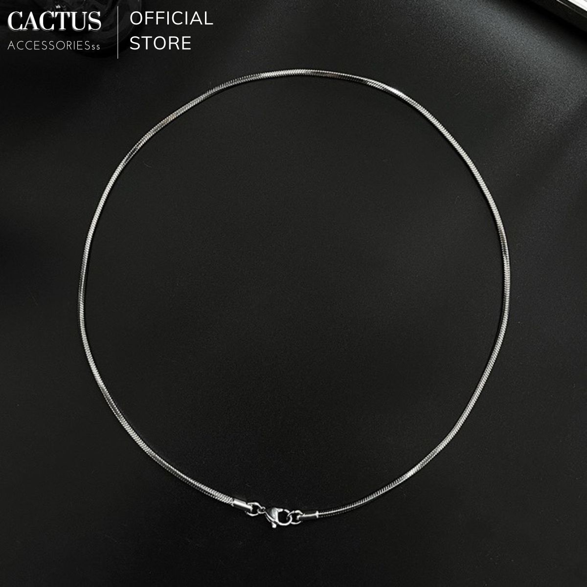 Dây chuyền lụa trơn BASIC mỏng dẹp thép titan không gỉ - Cactus Accessoriesss