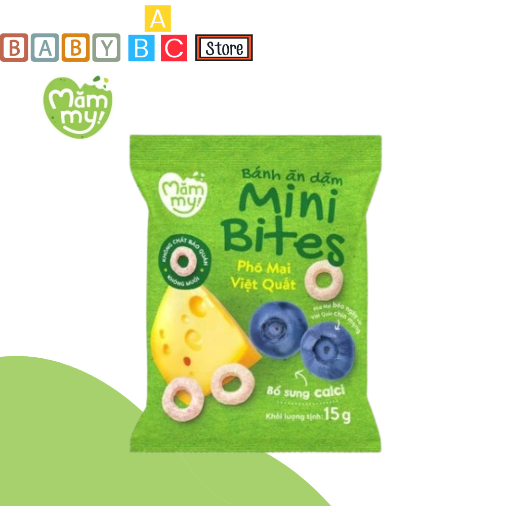 Bánh Ăn Dặm Cho Bé 6 Tháng Mini Bites Mămmy Hỗ Trợ Phát Triển Xương Răng 5 Vị Trái Cây Phô Mai