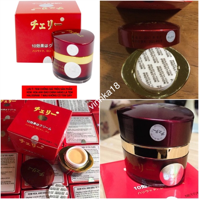 [ĐẠI LÝ] チェリー KEM FACE HOA ANH ĐÀO NHẬT BẢN [CHÍNH HÃNG] 15g = Vinhka18