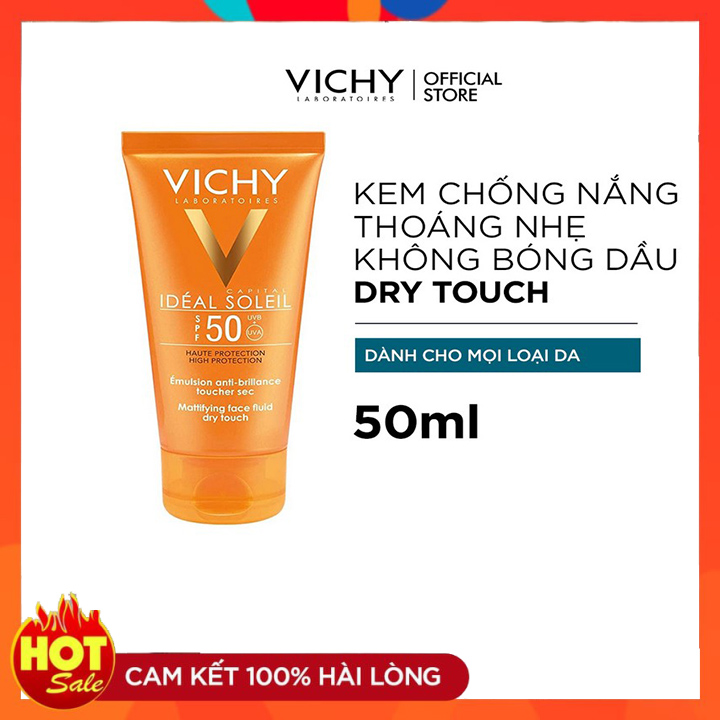 [ Hot] Kem Chống Nắng Vichy Ngăn Sạm Da Giảm Thâm Nám Kem Chống Nắng Không Gây Nhờn Rít Không Màu Vichy (50Ml) Thích Hợp Với Mọi Loại Da Bảo Hàng 6 Tháng