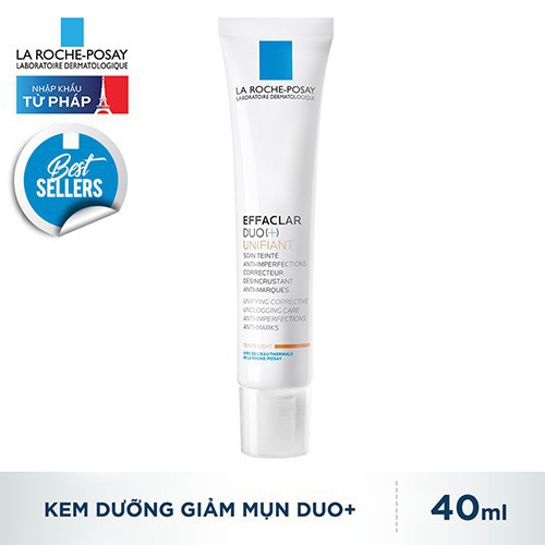 [Hcm]Kem Giảm Mụn Có Màu Effaclar Duo(+) Unifiant Laroche Posay Giảm Mụn Ngăn Ngừa Vết Thâm & Thông Thoáng Lỗ Chân Lông