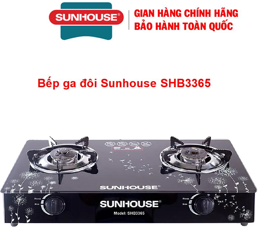 Bếp ga đôi Sunhouse SHB3365 Chính hãng 100% trưng bày mới 99% - tiết kiệm gas - đầu đốt bàng đồng có
