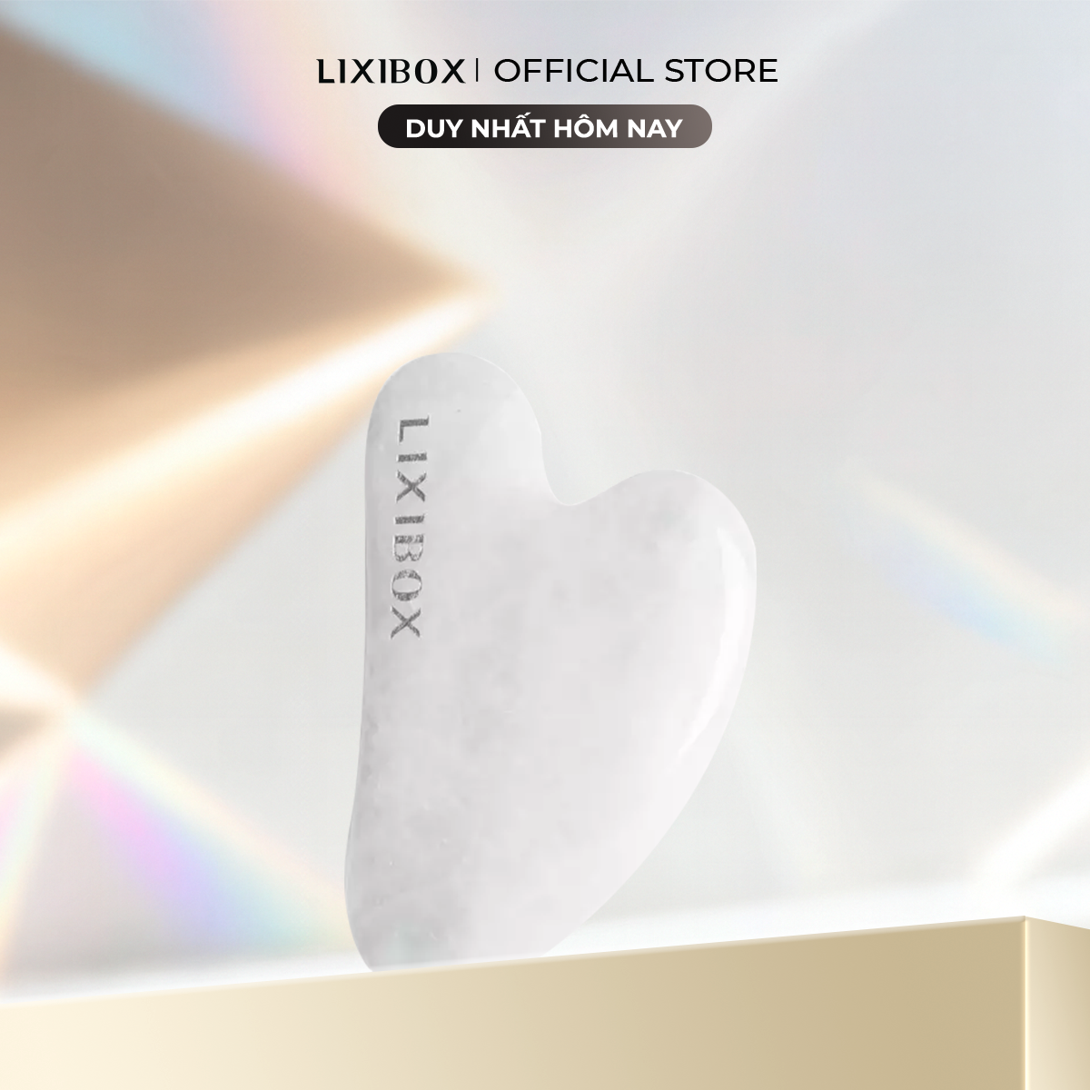 [DUY NHẤT 27.1] Dụng Cụ Massage Mặt Đá Thạch Anh Hình Trái Tim Lixibox Heart-Shaped Gua Sha Facial T