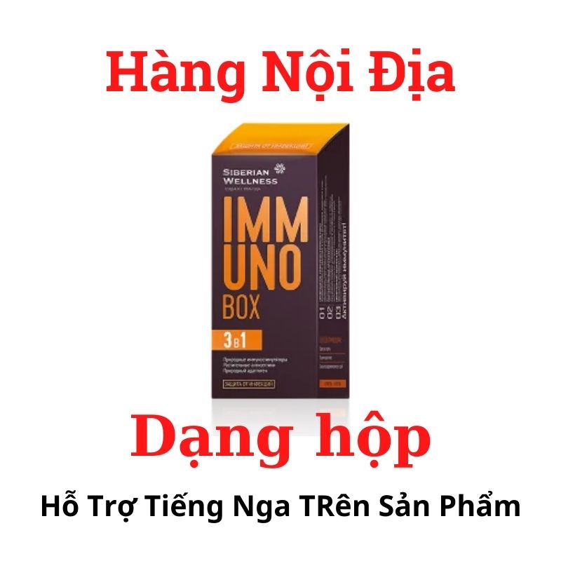 Immuno Box - Viên uống tăng cường miễn dịch chống cảm cúm Immuno Box Siberian – 30 túi – Date T8/202