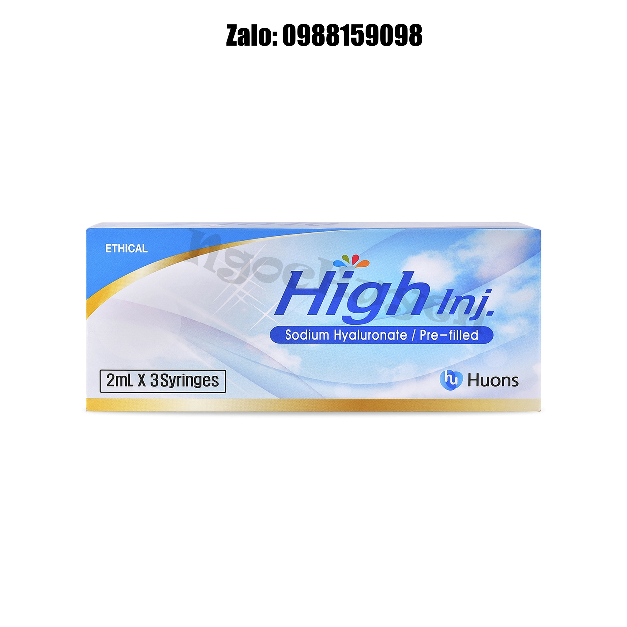 Tinh chất căng bóng da tiêm meso High Inj - 1 hộp 3  thanh