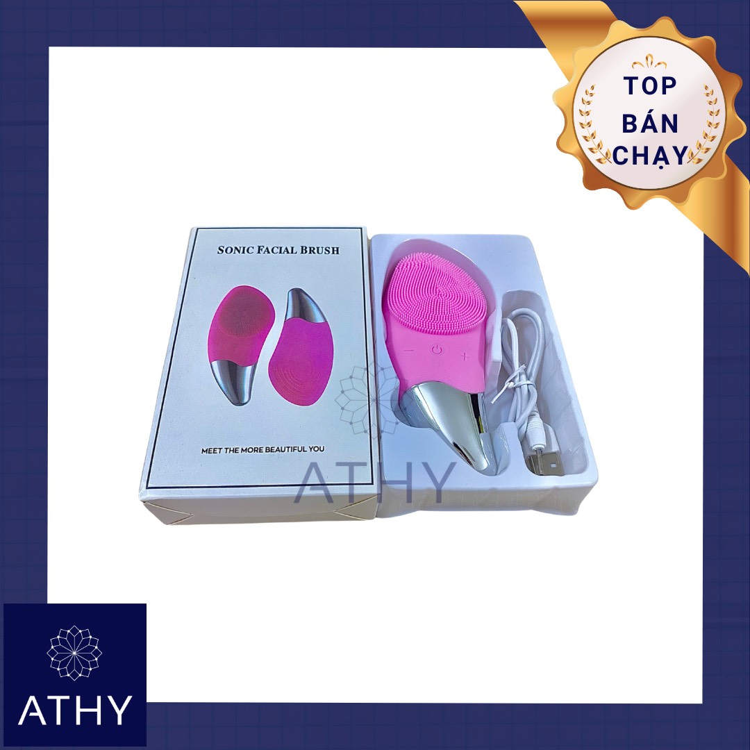 Máy Rửa Mặt Sóng Âm Sonic Facial Brush Thiết Bị Massage Mặt Thiết Kế Đẹp Sang Trọng Hiện Đại Dụng Cụ Mát Xa Chăm Sóc Da Mặt Vệ Sinh Rửa Sạch Sâu Da Mặt Cho Làn Da Mịn Màng Hạn Chế Mụn Xịn Tốt Rẻ Tiện Lợi Chống Lão Hóa