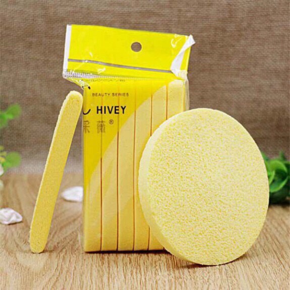 Gói bông mút rửa mặt bọt biển Chivey (Gói 12 miếng) màu ngẫu nhiên