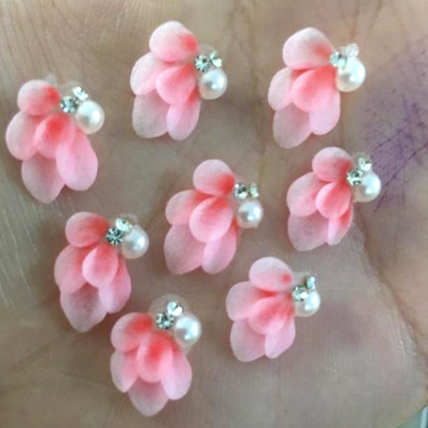 [HCM]Sản phẩm trang trí móng  vẽ nổi Nail desige  hoa vẽ nổi. Hoa nổi 4D Fantasy set 2 hoa theo màu.Hoa dễ bẻ from móng(hàng vẽ tay không đổ khuôn )