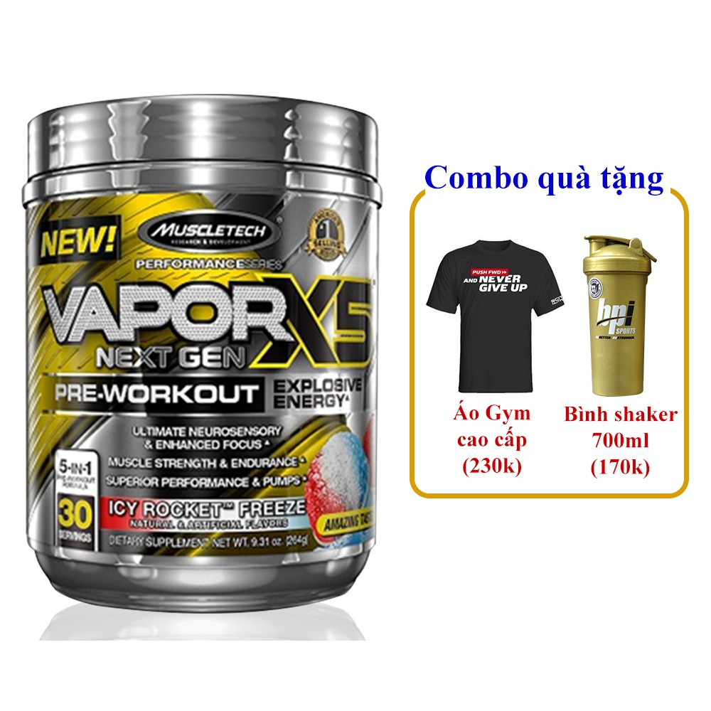 [Hcm]Vapor X5 | Pre Workout Tăng Sức Mạnh Trước Tập | Muscletech Vapor X5 Next Gen 30 Lần Dùng - Chính Hãng - Muscle Fitness