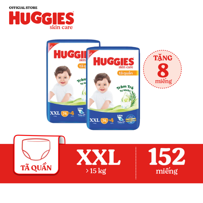Tã Dán Huggies Dry Tràm Trà Tự Nhiên Size S 82 miếng
