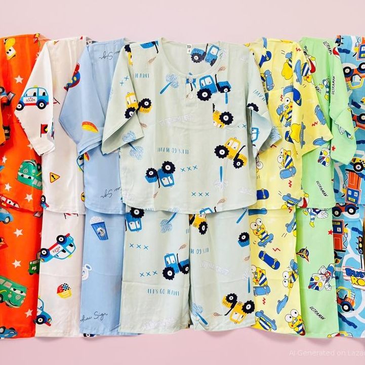 Bộ Quần Áo Tole Lanh Tay Dài Cho Bé Trai - 14 Size cho bé 5-45Kg - Đồ Tôn bé trai Đồ Ngủ cho bé mềm