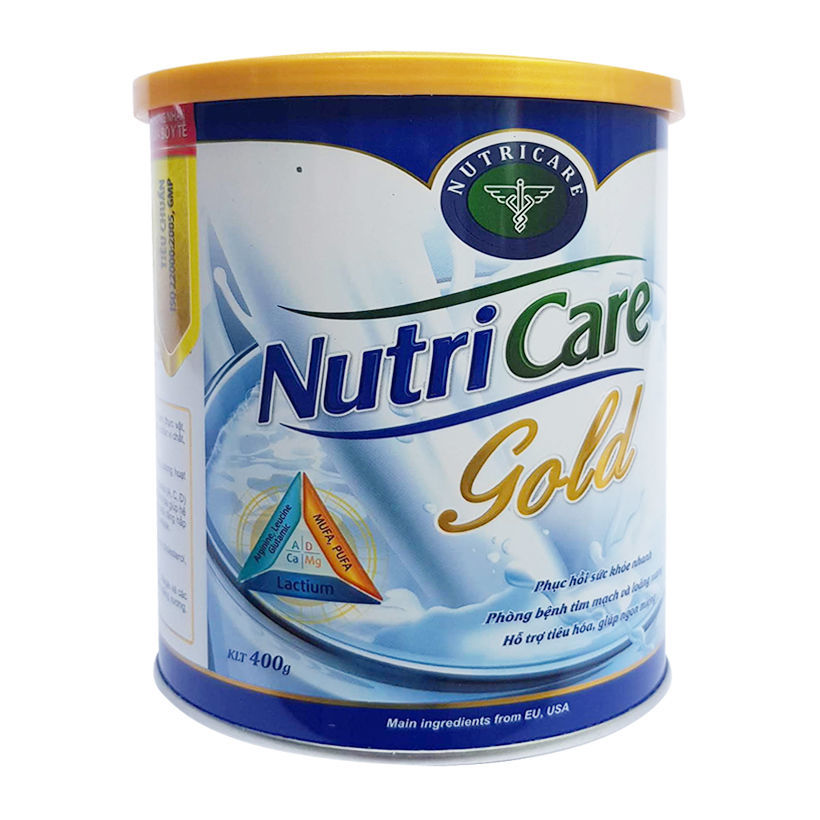 Sữa Bột Nutricare Gold - Dinh Dưỡng Phục Hồi Bồi Bổ Sức Khoẻ Giúp Giảm Căng Thẳng Mệt Mỏi Và Tăng Cường Hoạt Động Trí Não (400G)