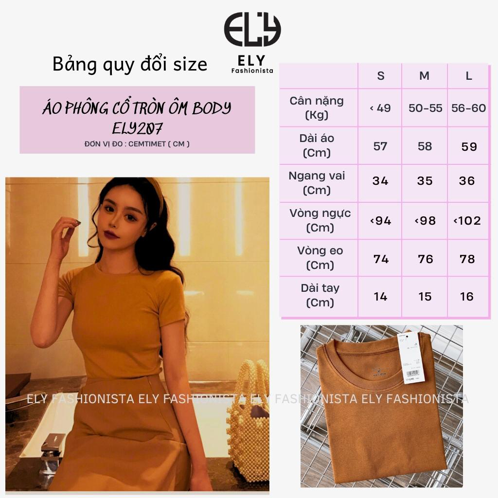 Áo thun nữ cổ tròn form vừa dáng ôm kiểu ngắn tay màu trắng đen vải Cotton Borib co giãn 4 chiều cao