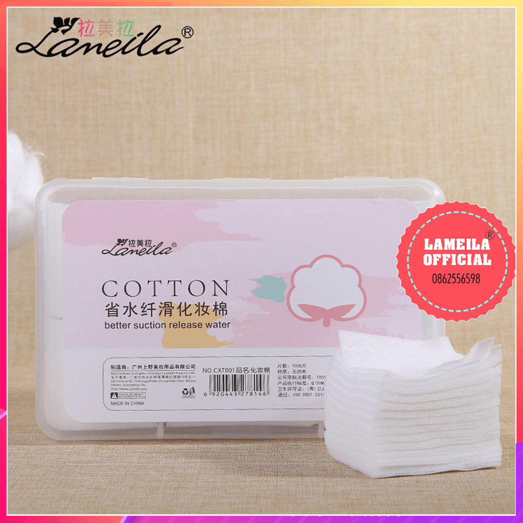 Bông Tẩy Trang Lameila Hộp 1000 Miếng P0039