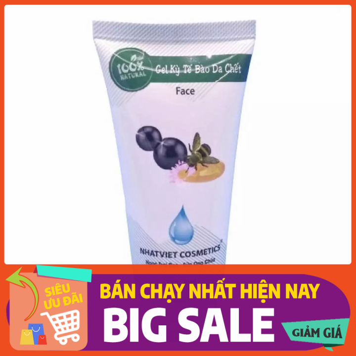 [Hcm]Gel Kỳ Tế Bào Chết Da Mặt Ngọc Trai Đen - Sữa Ong Chúa Nhật Việt 70Ml (Trắng - Xanh)