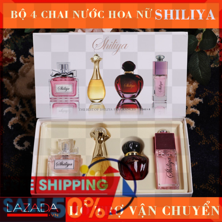 SHILIYA Bộ 4 Chai Nước Hoa Nữ Thơm Nhất Dòng SHILIYA HỖ TRỢ VẬN CHUYỂN