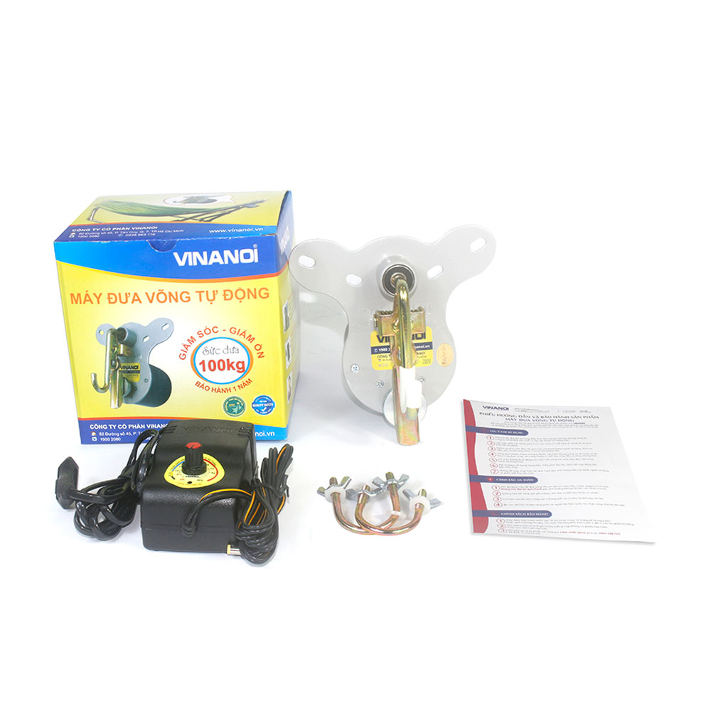 MÁY ĐƯA VÕNG CAO CẤP CHO BÉ VINANOI - VN365N - SỨC ĐƯA 100kg CÓ LÒ XO CHỐNG SỐC - VẬN HÀNH ÊM ÁI - PHÙ HỢP VỚI NHỀU KIỂU VÕNG XẾP - DỄ ĐIỀU CHỈNH BIÊN ĐỘ MẠNH NHẸ - AN TOÀN TIỆN DỤNG CHO BÉ