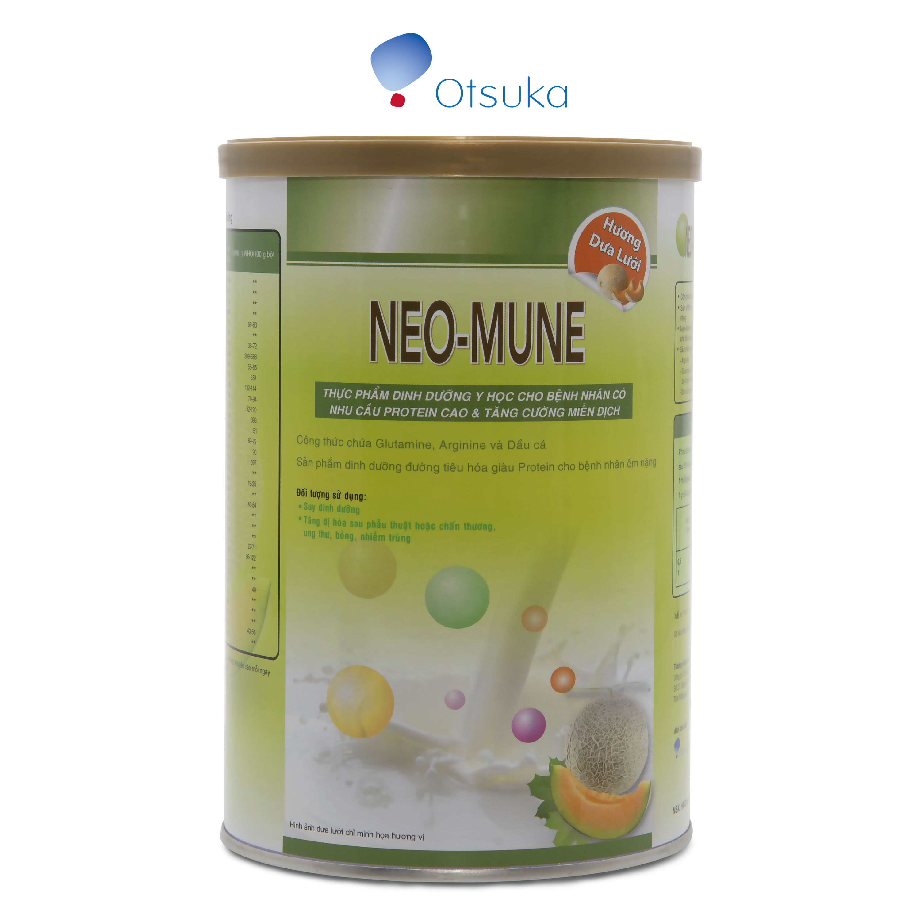 Sữa Bột Tăng Sức Đề Kháng Otsuka Neo - Mune Hương Dưa Lưới 400G