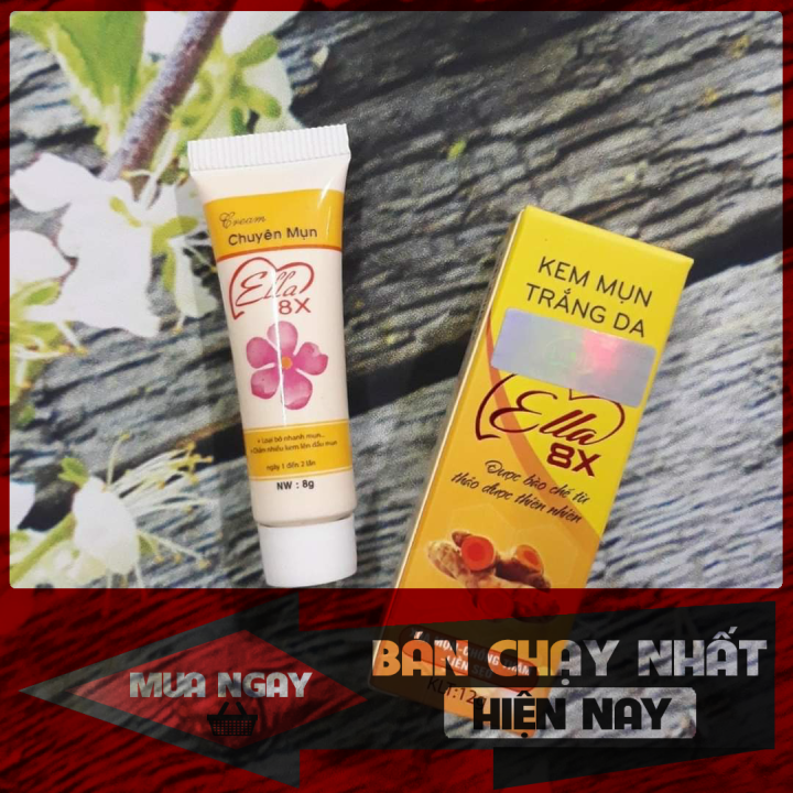 Kem sạch Mụn sạch Thâm Làm Trắng Da Ella 8x Dạng Tuýp