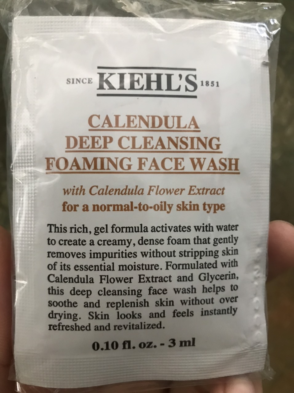 [Hcm]Kiehls - Combo 10 Gói Sample Sữa Rửa Mặt Hoa Cúc Calendula Deep Cleansing Foaming Face Wash 30Ml Cam Kết Sản Phẩm Đúng Mô Tả Chất Lượng Đảm Bảo