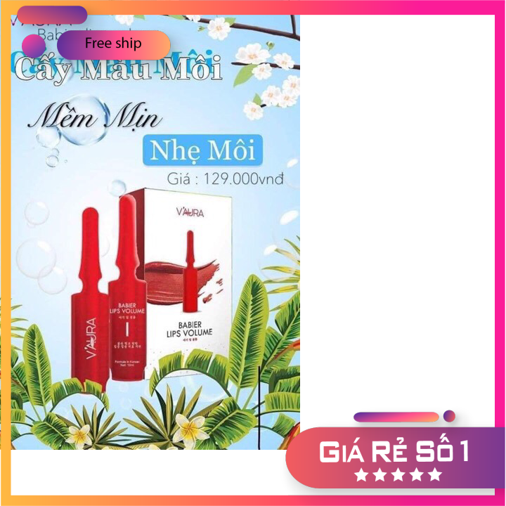 [HCM]CẤY MÀU MÔI VAURA tinh chất cấy môi VAURA serum cầy hồng môi babier lips volume son dưỡng tri thâm môi REBORN KING CHÍNH HÃNG