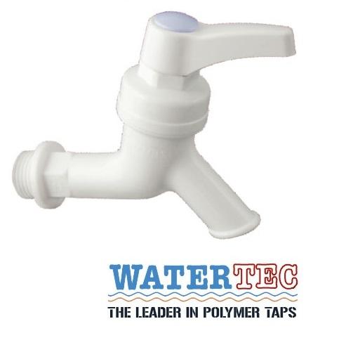 Vòi nước tay gạt nhựa trắng 21mm Nhựa ABS WT001I WATERTEC Made in MALAYSIA