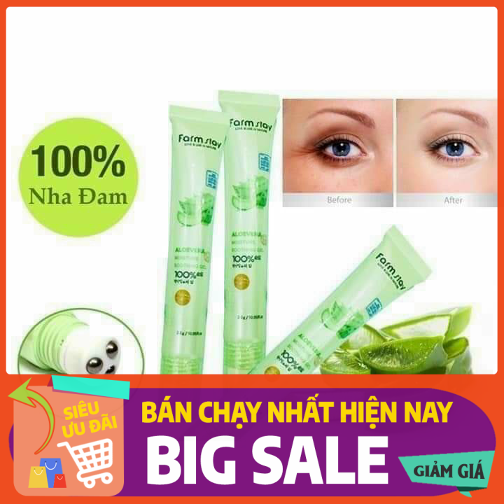 [HCM]Thanh lăn chống thâm quầng mắt Nha đam Farm stay Hàn Quốc 30gr