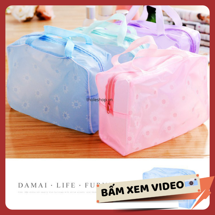 [HCM]Túi trong suốt – Túi đựng mỹ phẩm trong suốt nhiều màu – Giúp đựng mỹ phẩm hoặc các loại vật dụng cá nhân khi đi du lịch bền đẹp tiện lợi