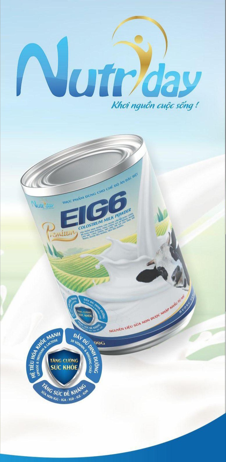 Sữa non EIG6 - dòng sữa Premium EIG6 chứa nhiều Canxi Ezym tăng cường hệ thống miễn dịch. Được nhập khẩu từ Mỹ và Hà Lan