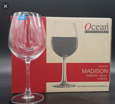 Ly Thủy Tinh Ocean Madison Bordeaux 600ml  1015A21  Nhập Khẩu Thái Lan