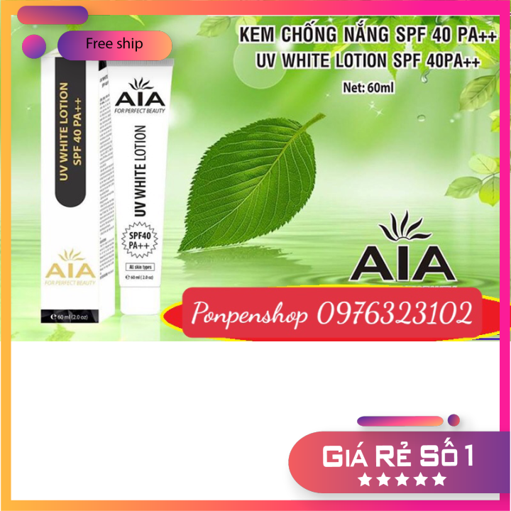 [Hcm]Kem Chống Nắng Aia Spf40 Pa++ 60Ml Chính Hãng