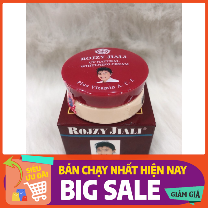 [HCM]Combo 6 hộp Kem dưỡng trắng da ngăn ngừa nám chống nắng Rojzy Jiali SPF30 3g Nâu