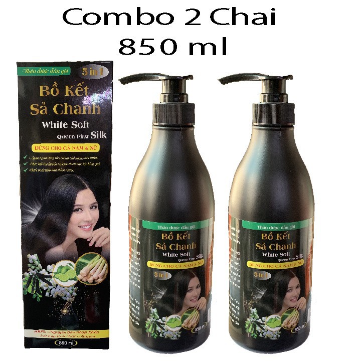 [HCM]Combo 2 Chai Dầu Gội Bồ Kết Xã Chanh  850 ml