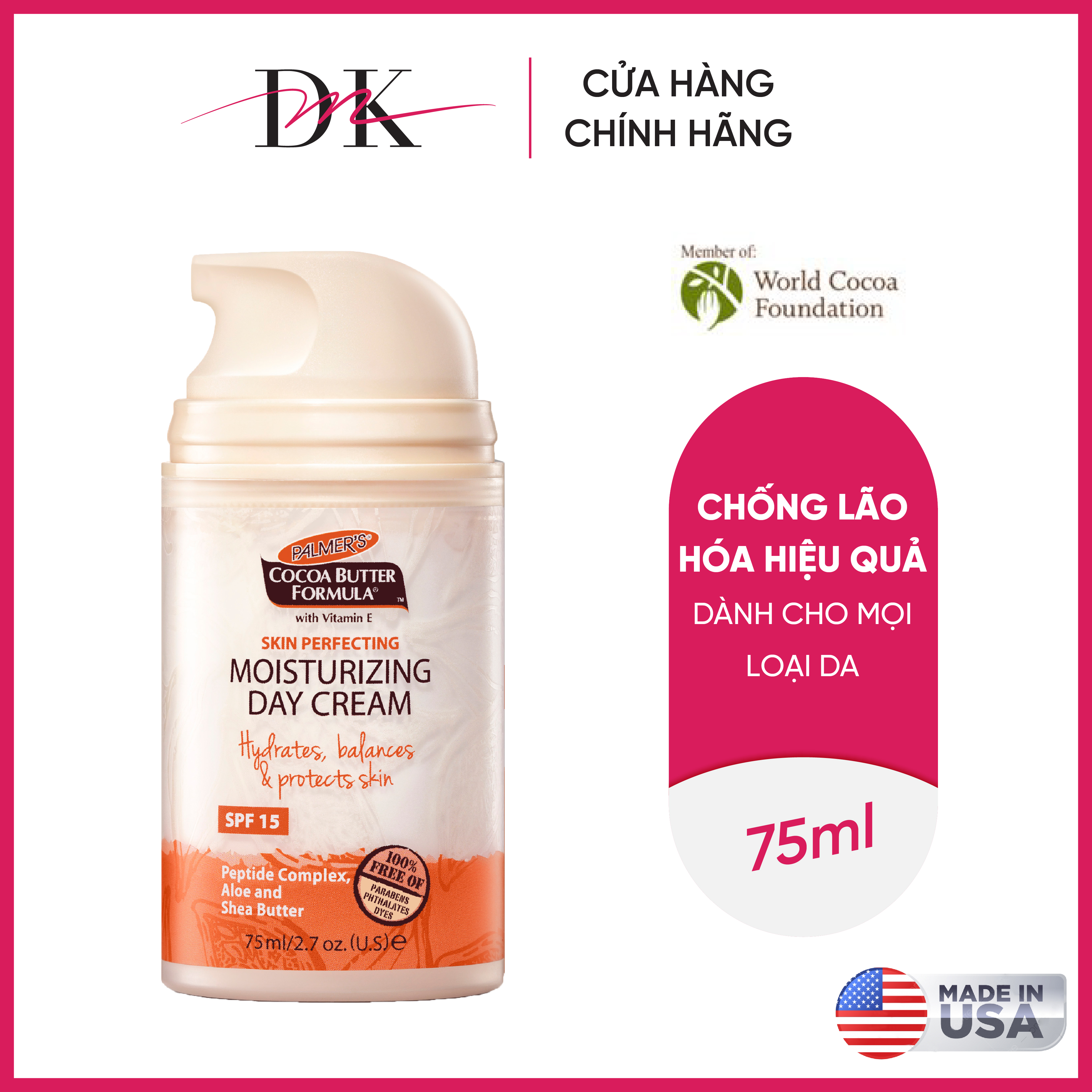 [Hcm]Kem Dưỡng Ẩm Ngăn Ngừa Lão Hóa Ban Ngày Palmers 75Ml