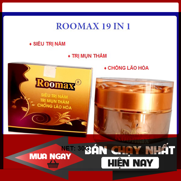 [Hcm]Kem Roomax 19 In 1 Siêu Trị Nám - Tri Mụn Thâm - Chống Lão Hóa (30G)